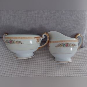 Vintage Meito China Cream and Sugar Set